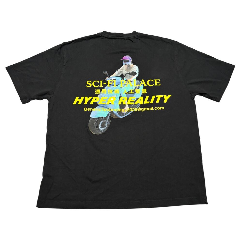Palace Sci-Fi Fantasy Email Graphic Tee Men L Black Streetwear